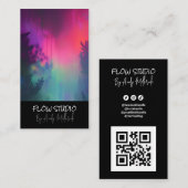 Carte De Visite Code QR d'art fluide vibrant modifiable (Devant / Derrière)