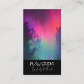 Carte De Visite Code QR d'art fluide vibrant modifiable (Devant)