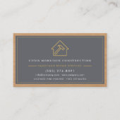 Carte De Visite Code QR d'artisan polyvalent Construction Bois Pro (Devant)