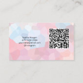 Carte De Visite Code QR d'artiste de coiffure et de maquillage en (Dos)