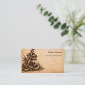 Carte De Visite Code QR d'artiste de tatouage (Debout devant)
