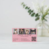 Carte De Visite Code QR d'artiste de tatouage tendance 4 Collage p (Debout devant)