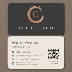 Carte De Visite Code QR d'artiste maquilleuse 