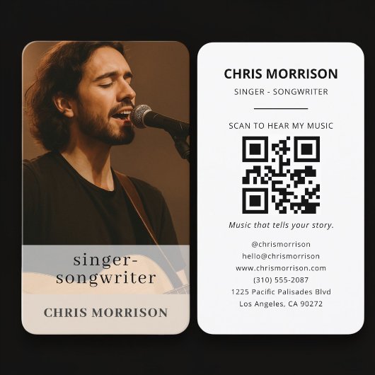 Carte De Visite Code QR d'artiste musical