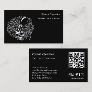 Carte De Visite Code QR d'artiste tatoueur