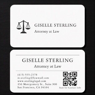 Carte De Visite Code QR d'avocat