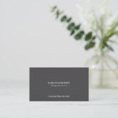 Carte De Visite Code QR d'avocat en immigration gris et blanc simp (Debout devant)