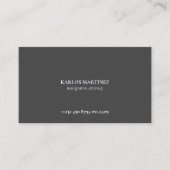 Carte De Visite Code QR d'avocat en immigration gris et blanc simp (Devant)