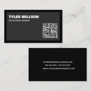 Carte De Visite Code QR de Banquier d'Investissement