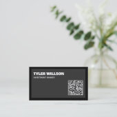 Carte De Visite Code QR de Banquier d'Investissement (Debout devant)