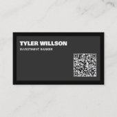 Carte De Visite Code QR de Banquier d'Investissement (Devant)