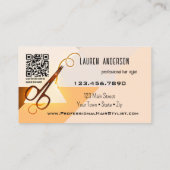 Carte De Visite Code QR de beauté de coiffeur professionnel  (Dos)