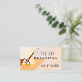 Carte De Visite Code QR de beauté de coiffeur professionnel  (Debout devant)