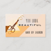 Carte De Visite Code QR de beauté de coiffeur professionnel  (Devant)