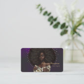 Carte De Visite Code QR de beauté de la Reine Noire (Debout devant)