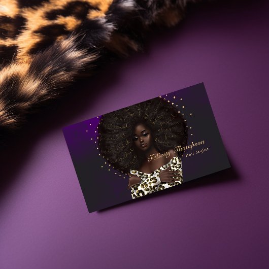 Carte De Visite Code QR de beauté de la Reine Noire