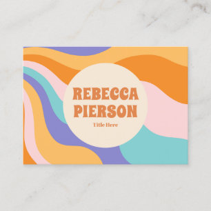 Carte De Visite Code Qr de Boho Super coloré rétro