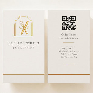 Carte De Visite Code QR de boulangerie à domicile