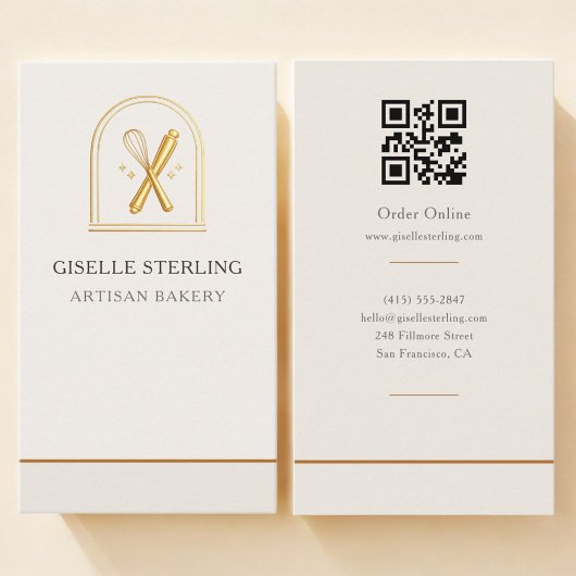 Carte De Visite Code QR de Boulangerie Artisanale