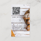 Carte De Visite Code QR de Boulangerie Locale Rustique Maison (Dos)