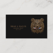 Carte De Visite Code QR de Bronze Bear du Salon de Coiffure Profes (Devant)