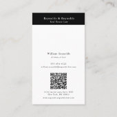 Carte De Visite Code QR de cabinet d'avocats professionnel moderne (Dos)