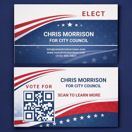 Carte De Visite Code QR de campagne électorale