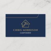 Carte De Visite Code QR de charpenterie élégante de charpentier st (Devant)