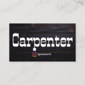 Carte De Visite Code QR de charpentier (Dos)