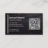 Carte De Visite Code QR de charpentier (Devant)