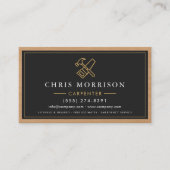 Carte De Visite Code QR de charpentier moderne (Devant)