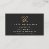Carte De Visite Code QR de Charpentier Professionnel (Devant)