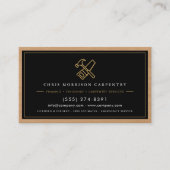 Carte De Visite Code QR de charpentier Services de menuiserie (Devant)