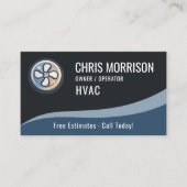Carte De Visite Code QR de chauffage et de climatisation HVAC (Devant)