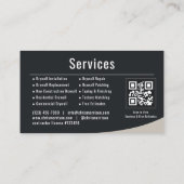 Carte De Visite Code QR de cloison sèche (Dos)