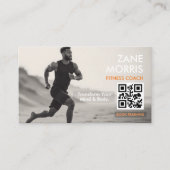 Carte De Visite Code QR de coach de fitness (Devant)