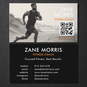 Carte De Visite Code QR de coach de fitness