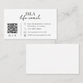 Carte De Visite Code QR de coach de vie moderne (Devant / Derrière)