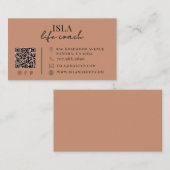 Carte De Visite Code QR de coach de vie moderne (Devant / Derrière)
