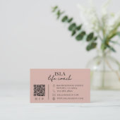 Carte De Visite Code QR de coach de vie moderne (Debout devant)
