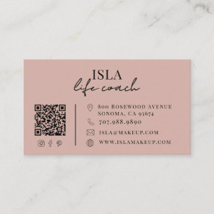 Carte De Visite Code QR de coach de vie moderne