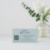 Carte De Visite Code QR de coach de vie moderne (Debout devant)