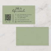 Carte De Visite Code QR de coach de vie moderne (Devant / Derrière)