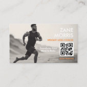 Carte De Visite Code QR de coach en perte de poids (Devant)