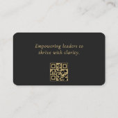 Carte De Visite Code QR de coach exécutif professionnel (Dos)