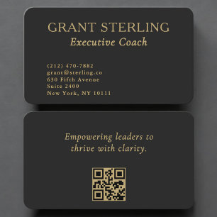 Carte De Visite Code QR de coach exécutif professionnel