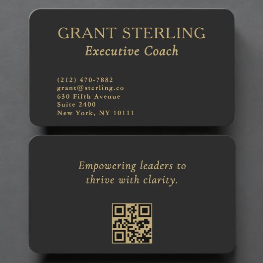 Carte De Visite Code QR de coach exécutif professionnel