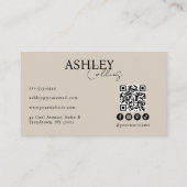 Carte De Visite Code QR de coiffeur (Dos)
