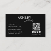 Carte De Visite Code QR de coiffeur (Dos)