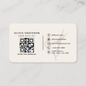 Carte De Visite Code QR de coiffeur (Dos)